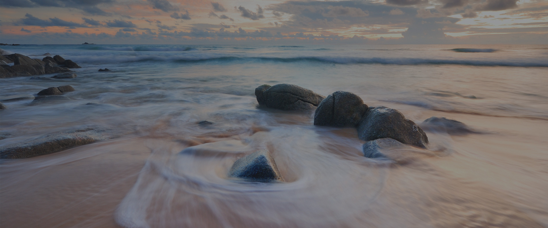 Long exposure of beach